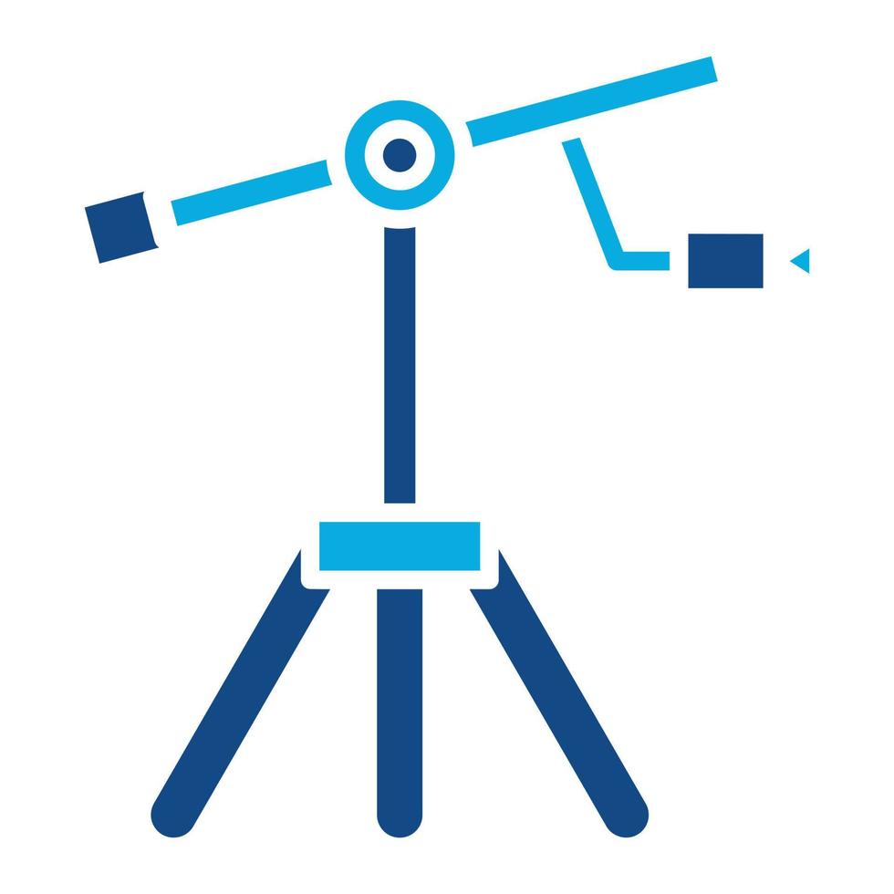 Camera Crane Glyph Two Color Icon vector