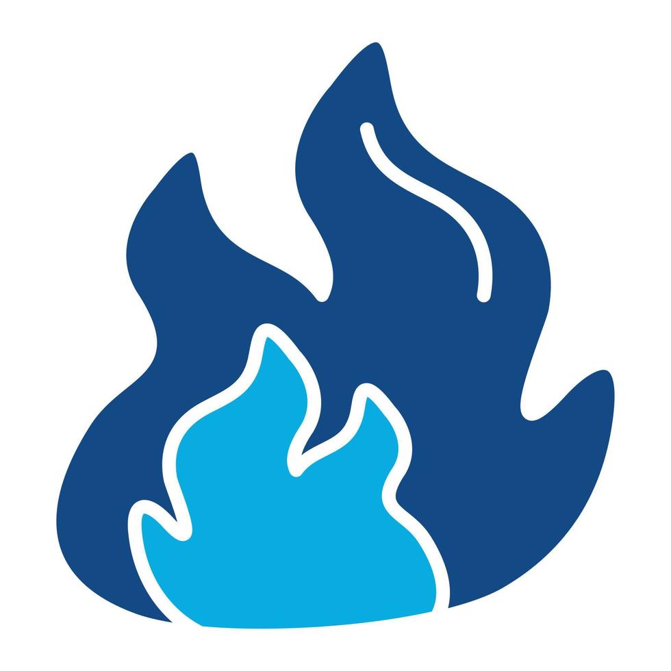 Fire Energy Glyph Two Color Icon vector