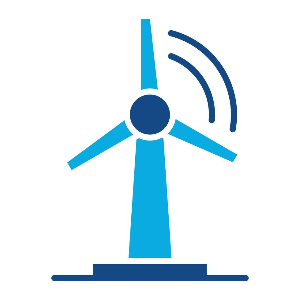 Renewable Energy Glyph Two Color Icon vector