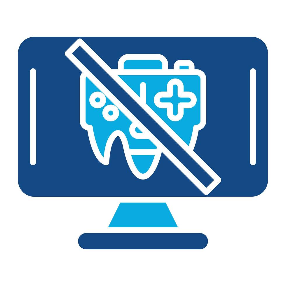 Game Disconnect Glyph Two Color Icon vector