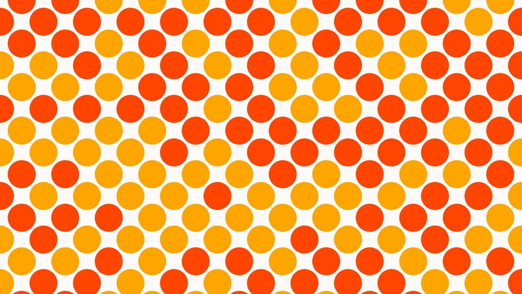 orange polka dots over snow white background vector