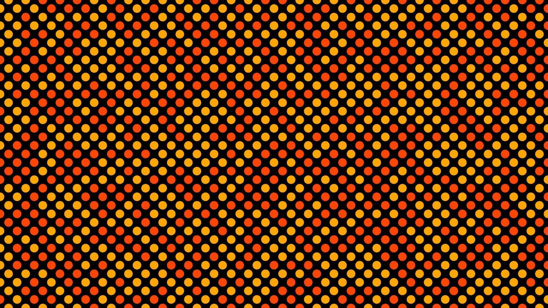 orange polka dots over black background vector