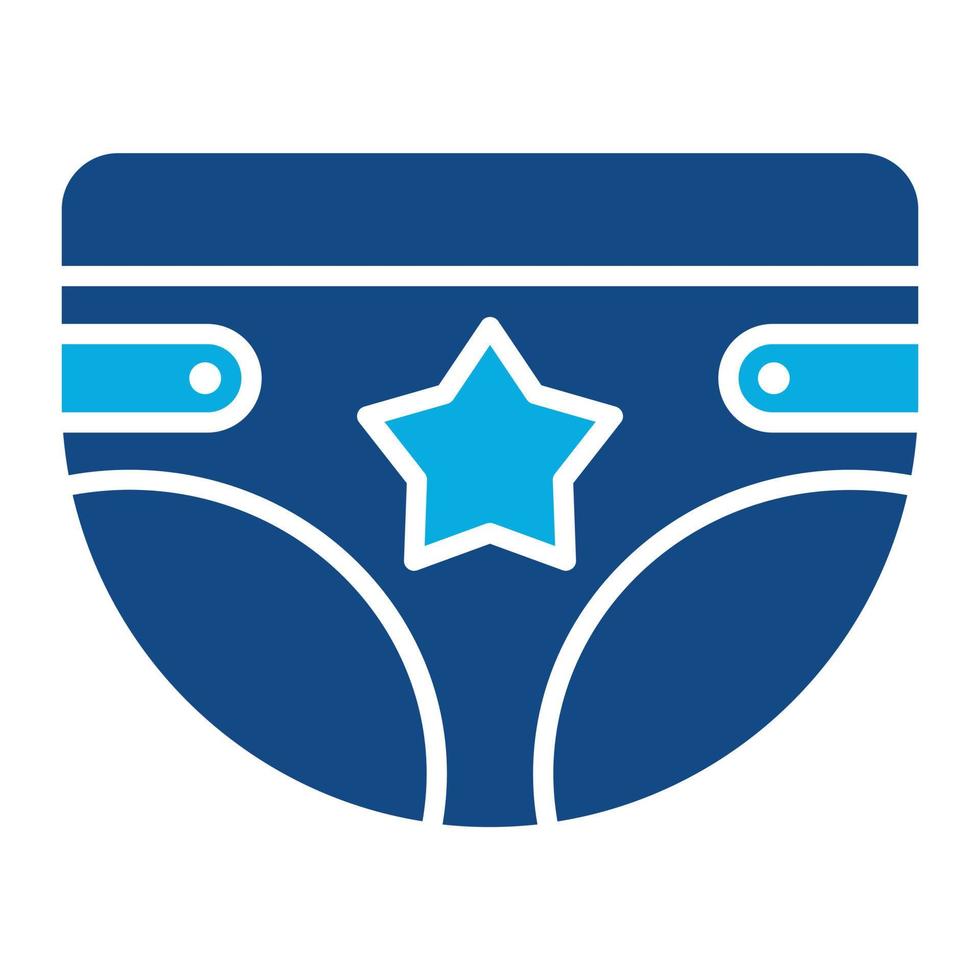 Diaper Glyph Two Color Icon vector