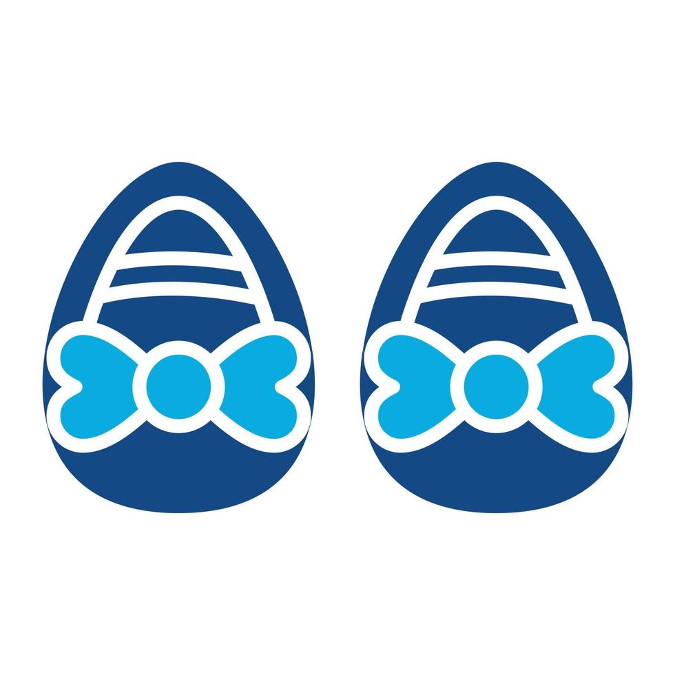 Baby Shoes Glyph Two Color Icon vector