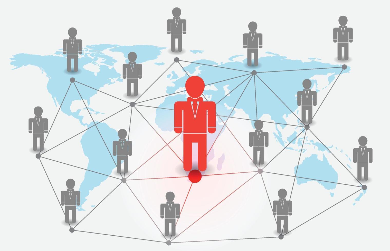 Infographic template of connecting people social with connection line vector