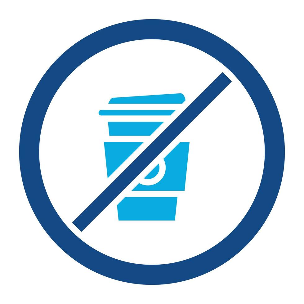 No Caffeine Glyph Two Color Icon vector