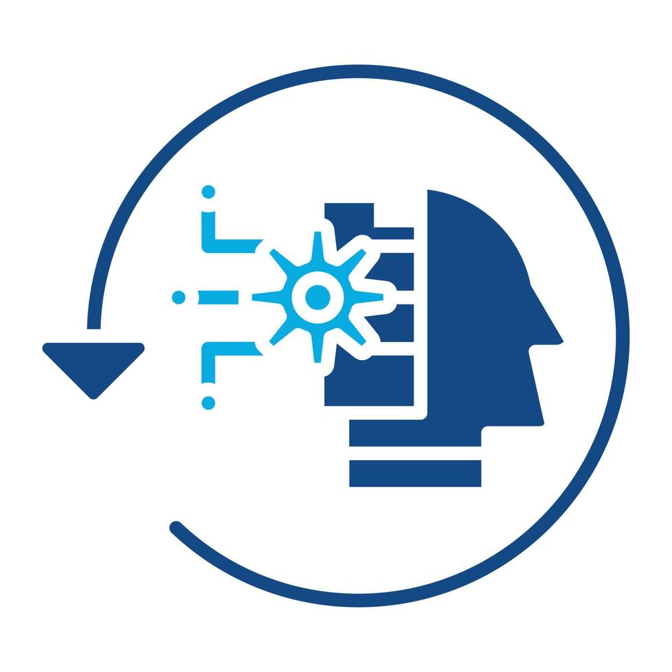 Reverse Engineering Glyph Two Color Icon vector