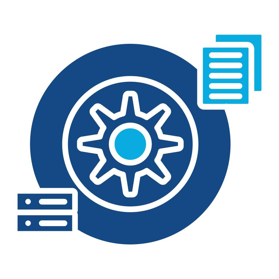 Data Transformation Glyph Two Color Icon vector