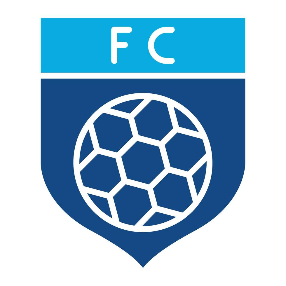 Football Club Glyph Two Color Icon vector