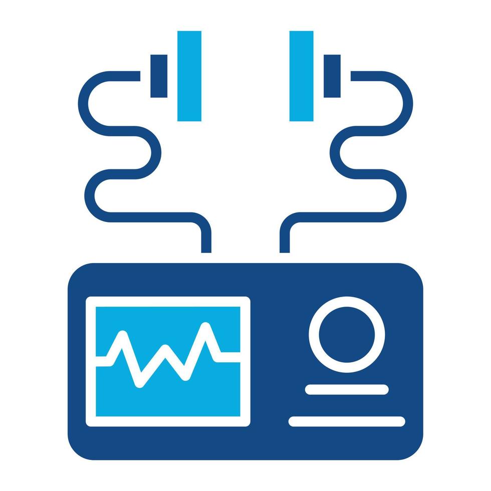 Defibrillator Glyph Two Color Icon vector