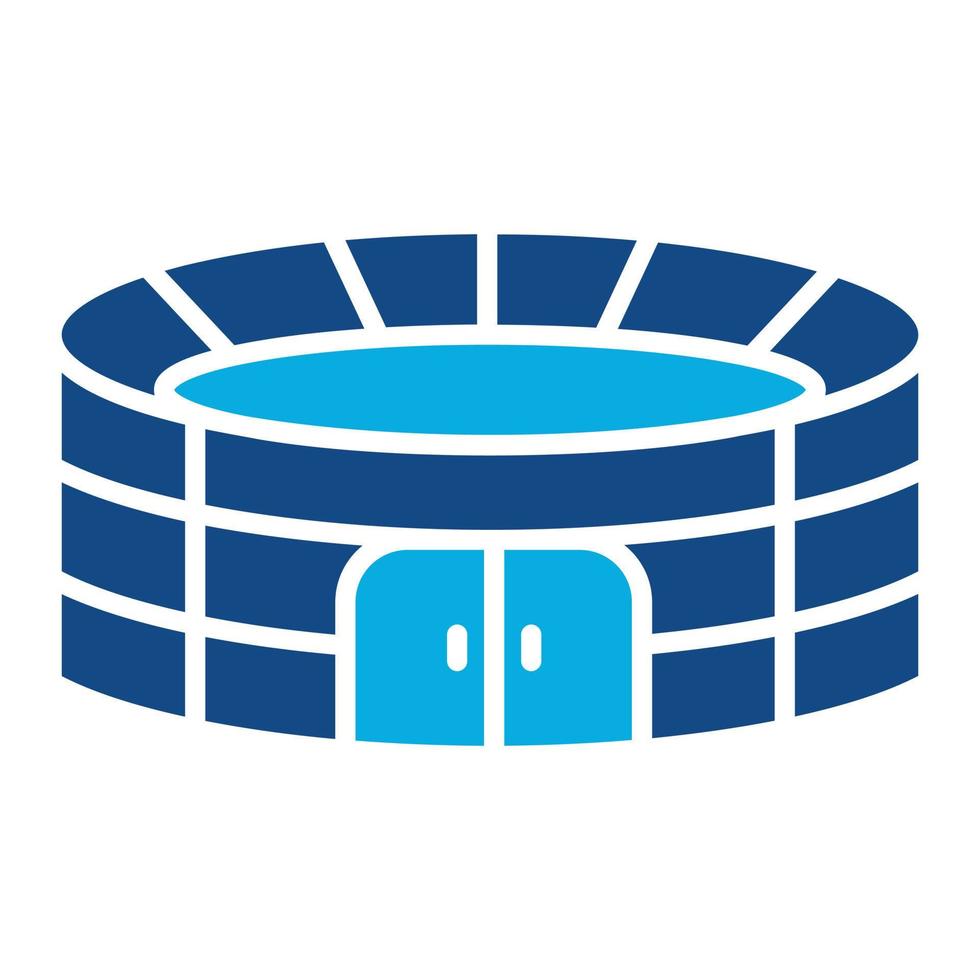 Stadium Glyph Two Color Icon vector