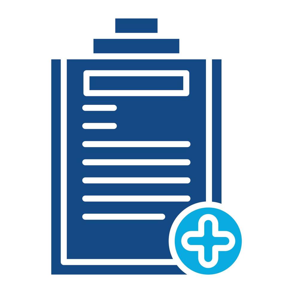Medical History Glyph Two Color Icon vector