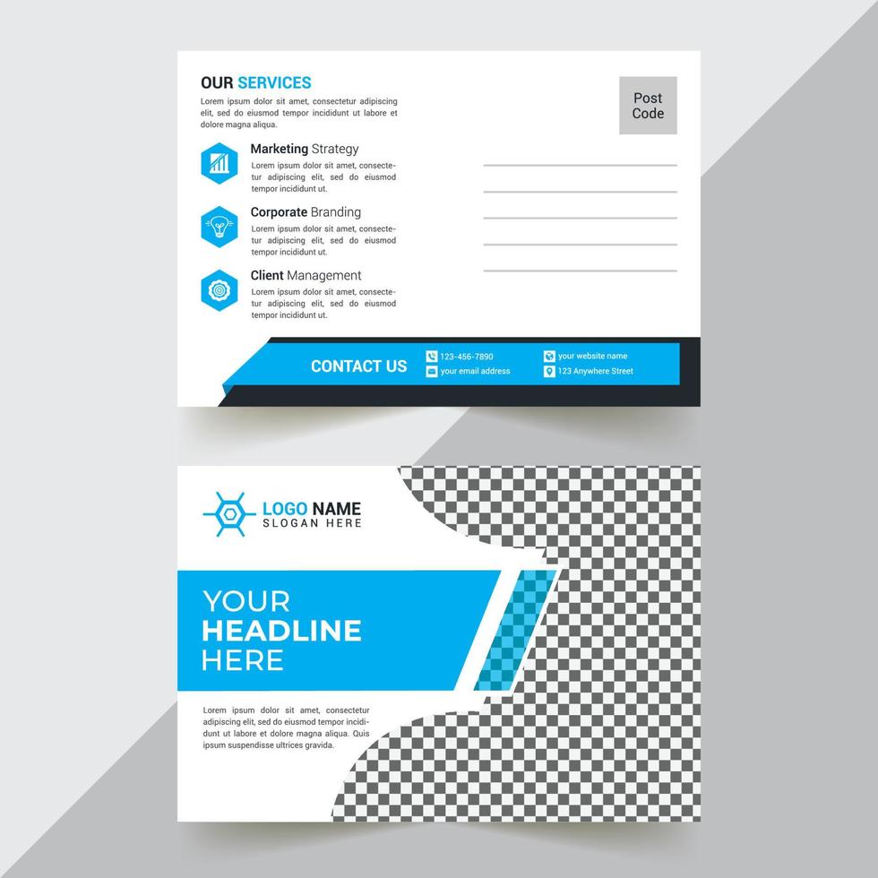 Postcard Design Template vector