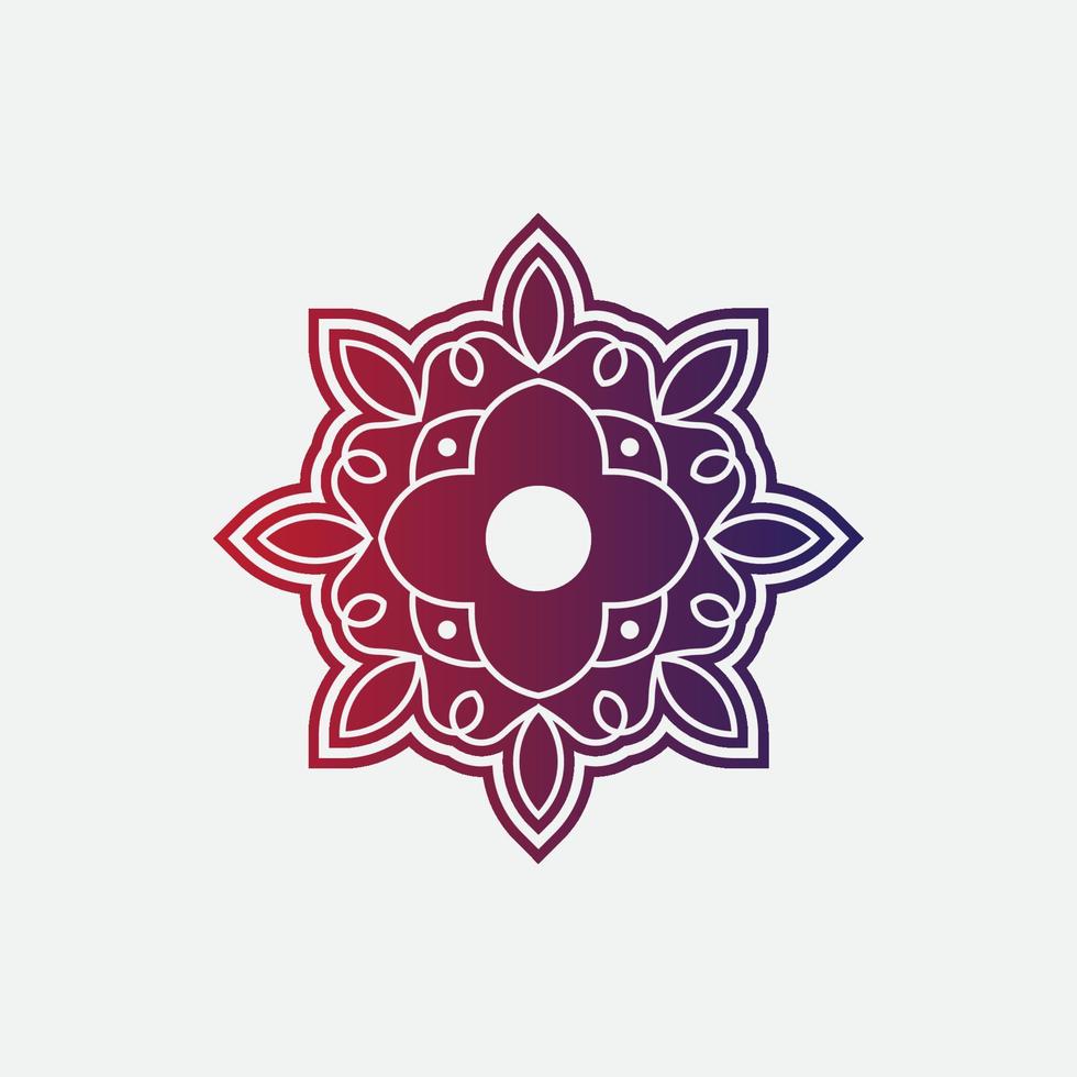 plantilla de elemento de logotipo de mandala, adecuada para logotipos de spa, yoga, meditación y espiritualidad con formato de pasos vectoriales. vector