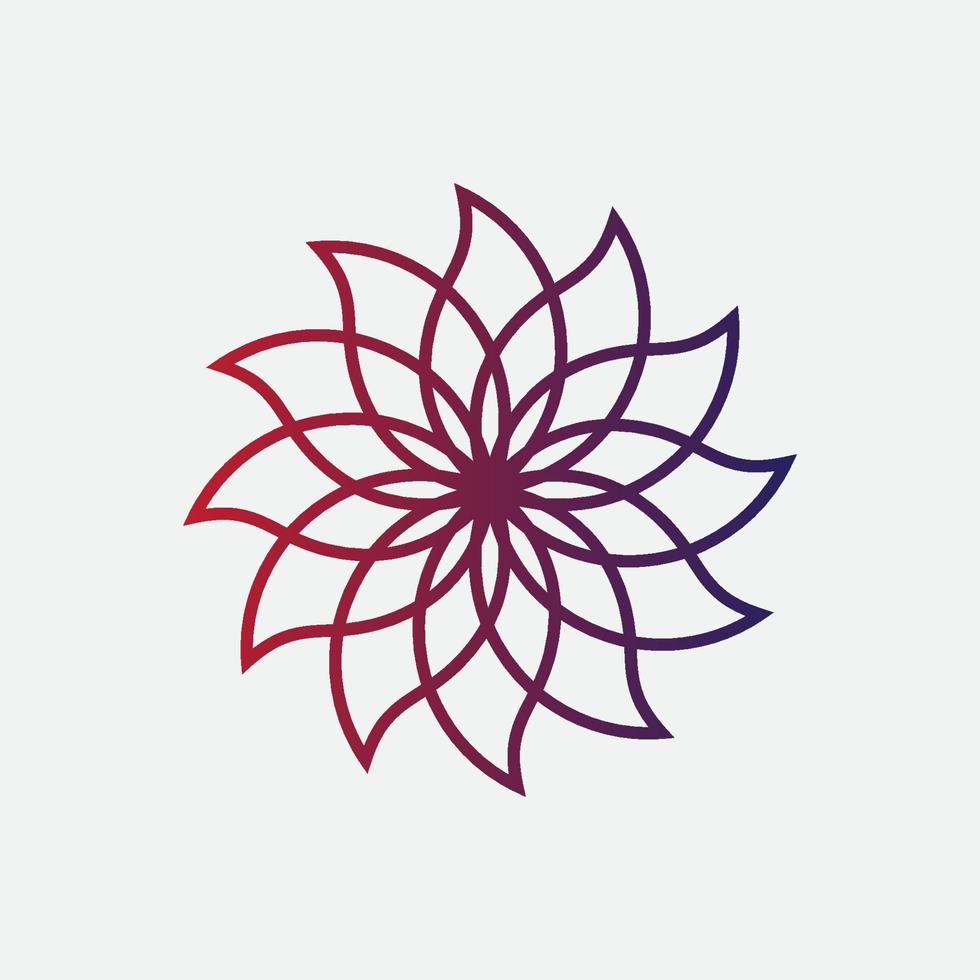 mandala logo element template, suitable for spa, yoga, meditation and spirituality logos with vector eps format.