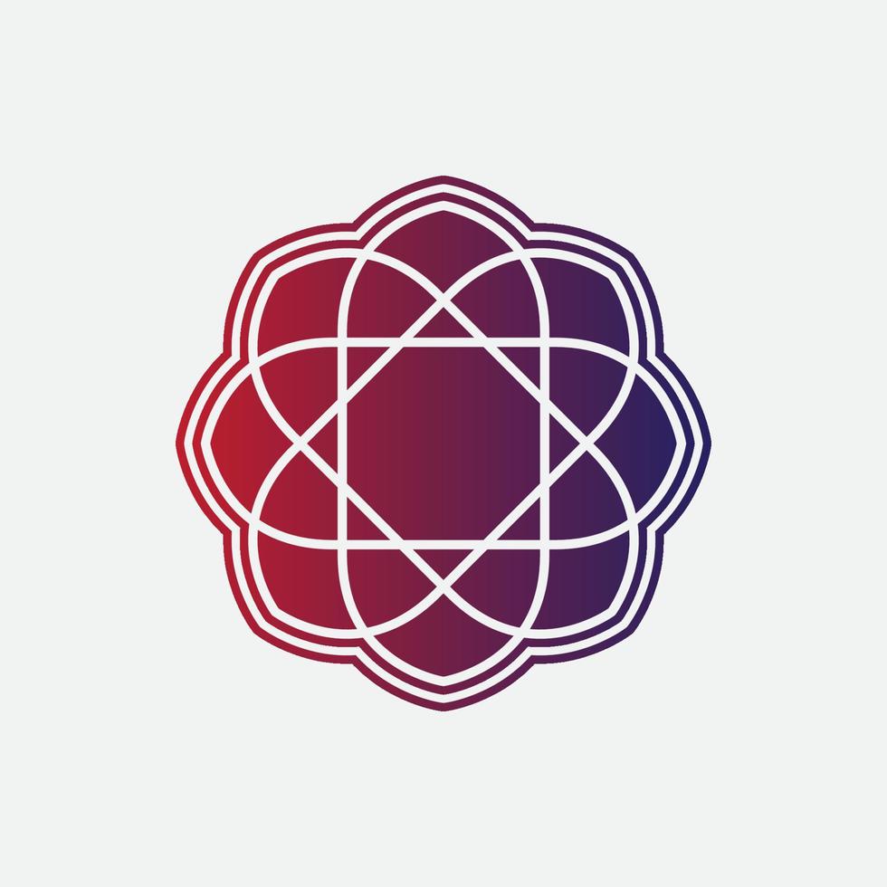 mandala logo element template, suitable for spa, yoga, meditation and spirituality logos with vector eps format.