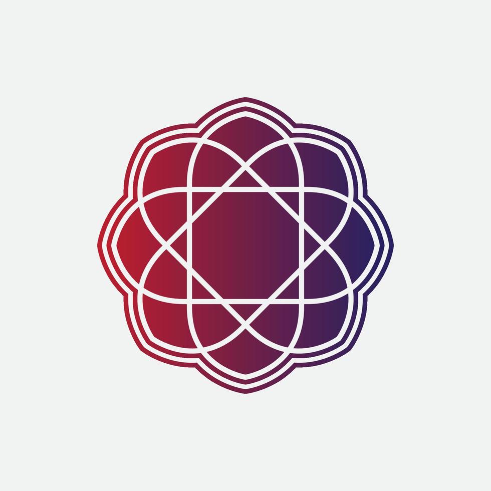 plantilla de elemento de logotipo de mandala, adecuada para logotipos de spa, yoga, meditación y espiritualidad con formato de pasos vectoriales. vector