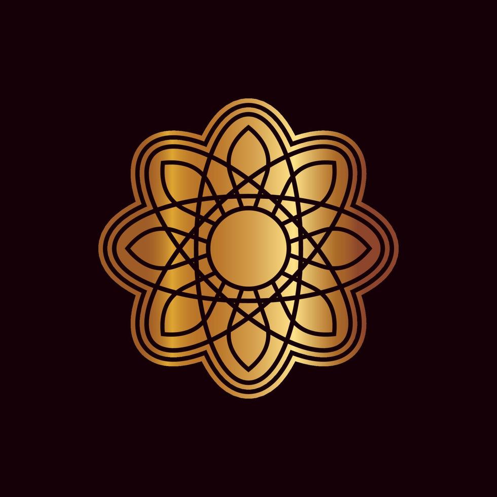 mandala logo element template, suitable for spa, yoga, meditation and spirituality logos with vector eps format.