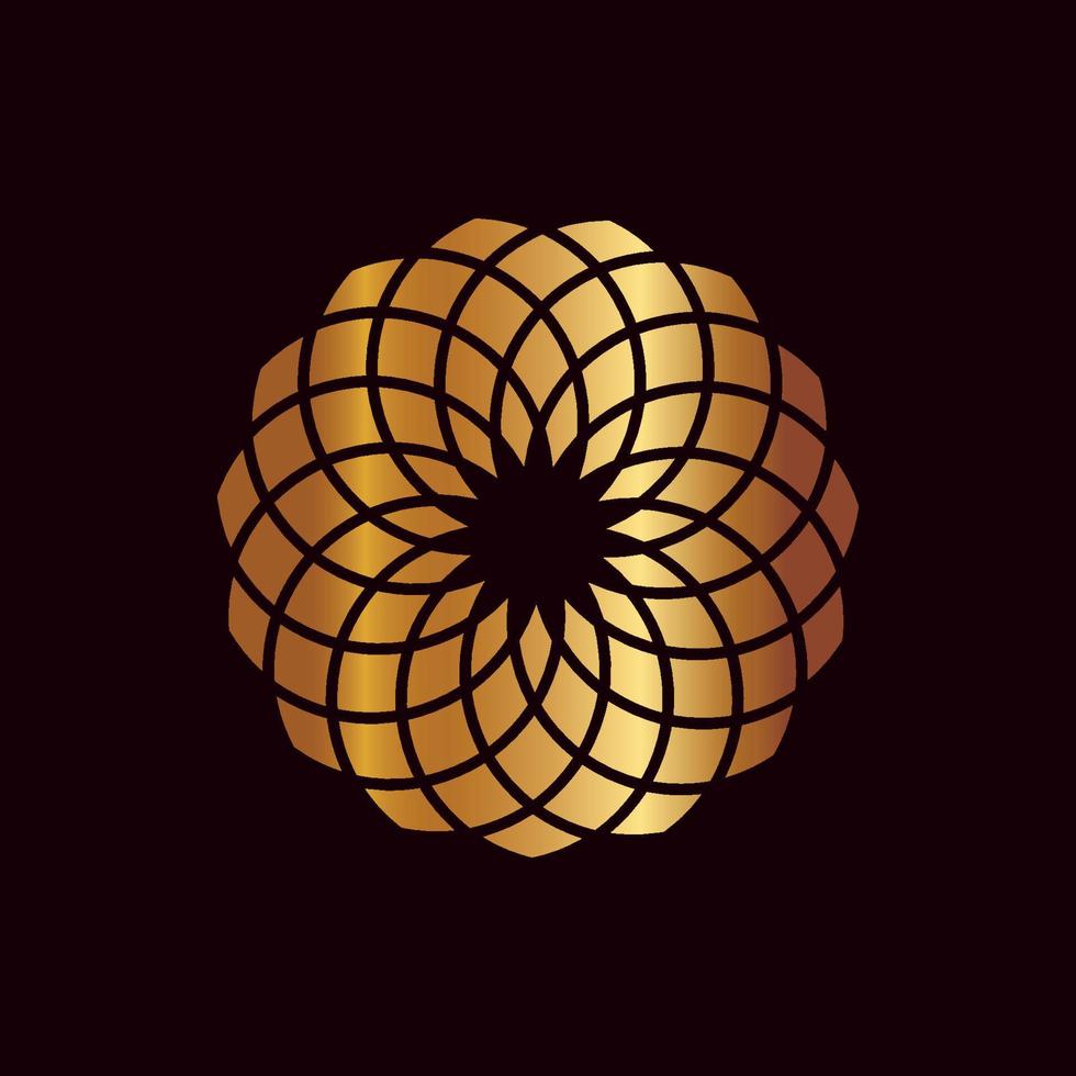mandala logo element template, suitable for spa, yoga, meditation and spirituality logos with vector eps format.