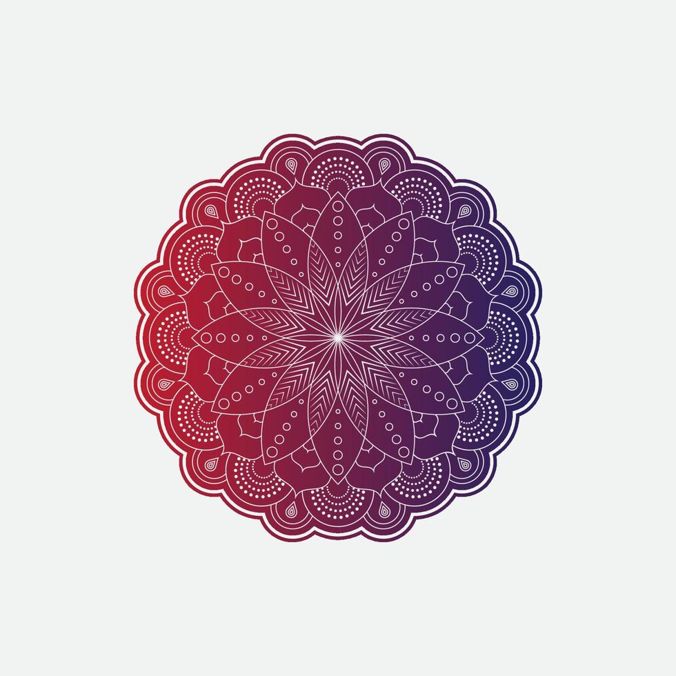 plantilla de elemento de logotipo de mandala, adecuada para logotipos de spa, yoga, meditación y espiritualidad con formato de pasos vectoriales. vector