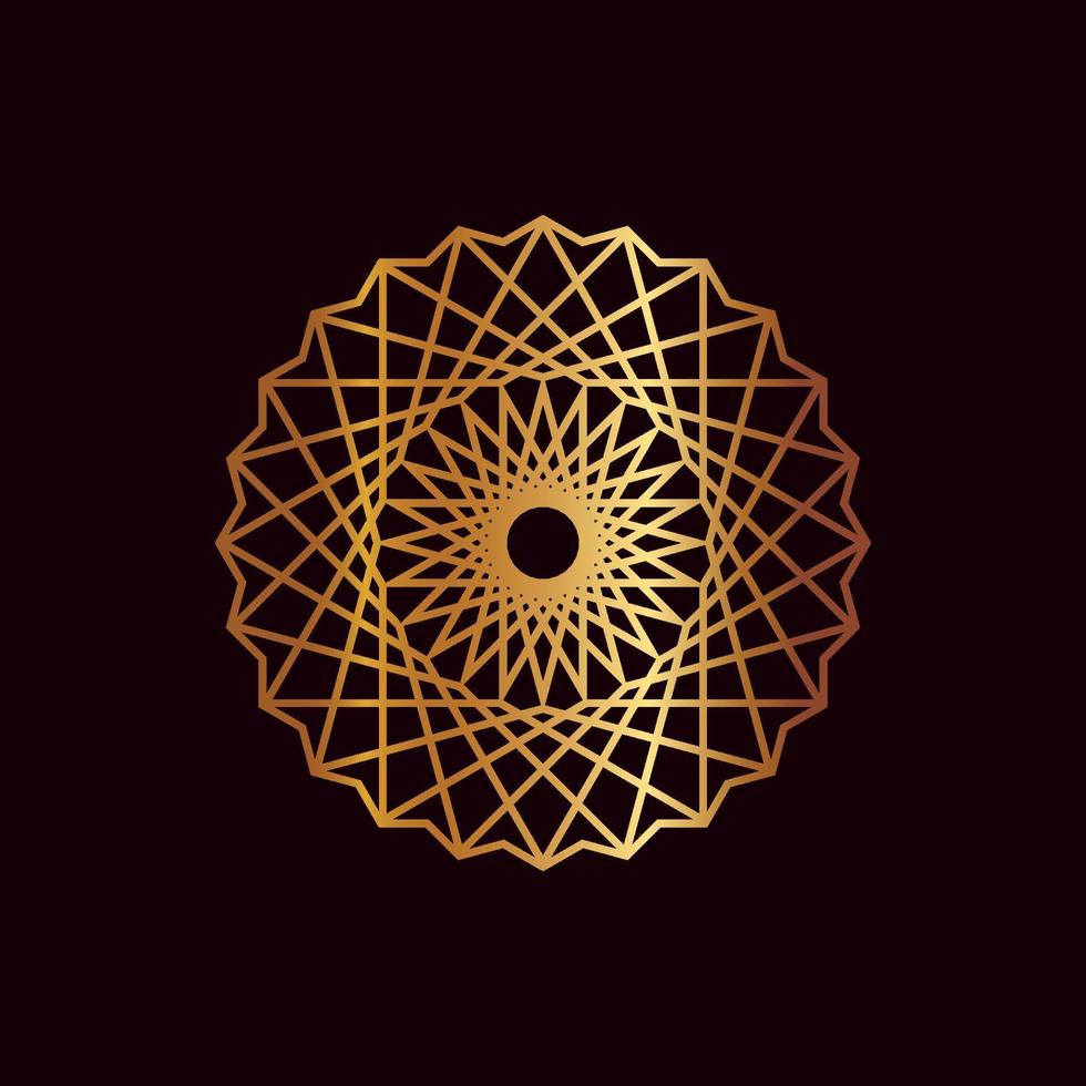 plantilla de elemento de logotipo de mandala, adecuada para logotipos de spa, yoga, meditación y espiritualidad con formato de pasos vectoriales. vector