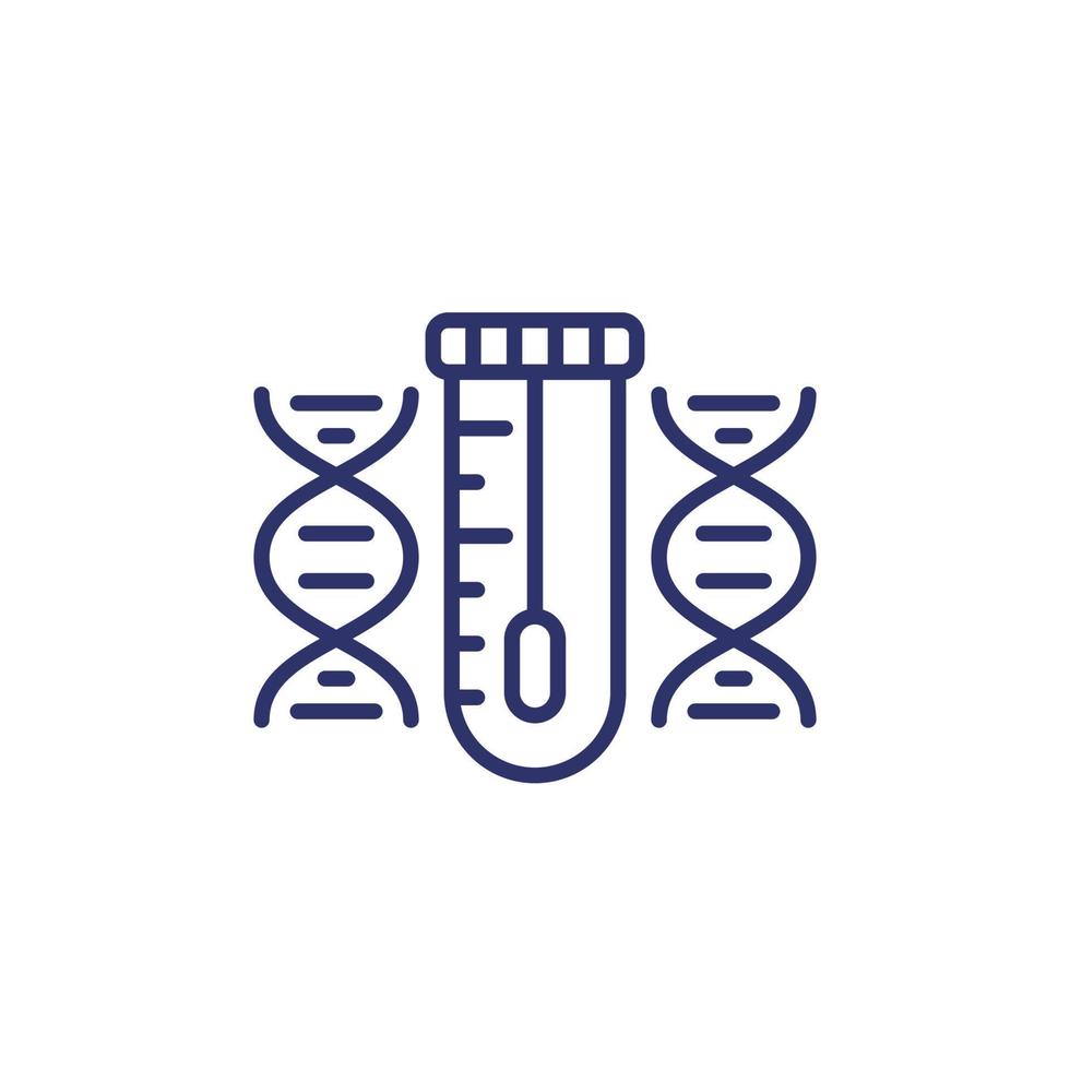dna swab test line icon vector