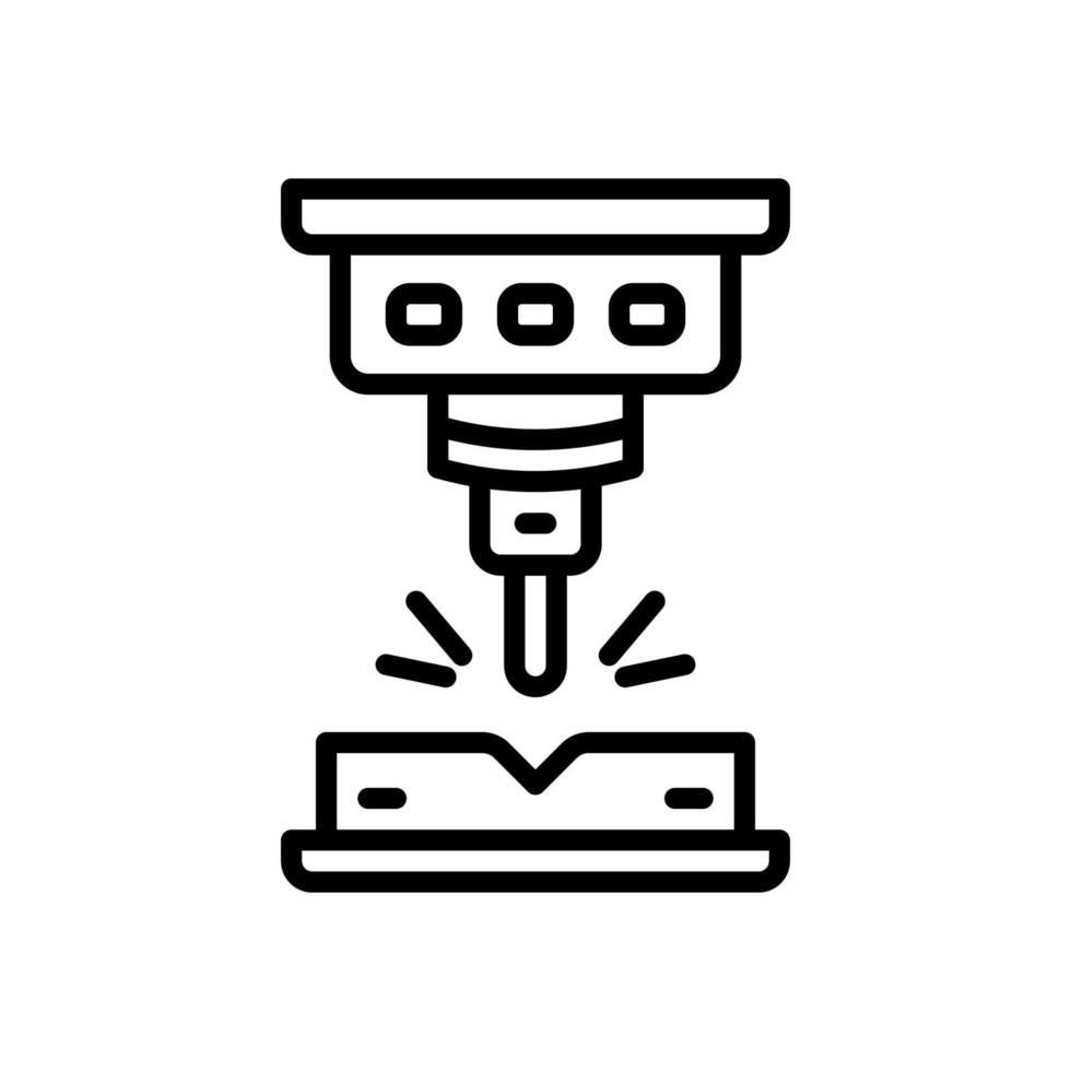laser cutting icon for your website, mobile, presentation, and logo design. vector