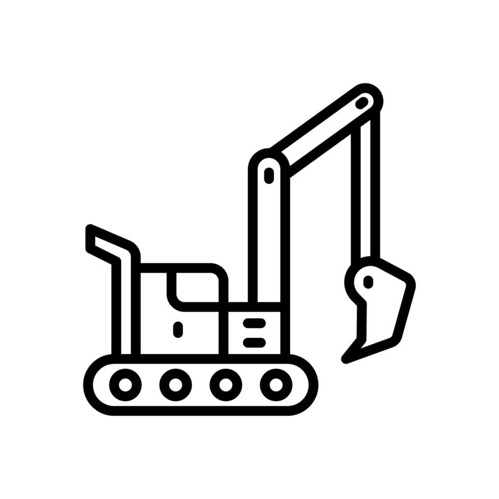 excavator icon for your website, mobile, presentation, and logo design. vector