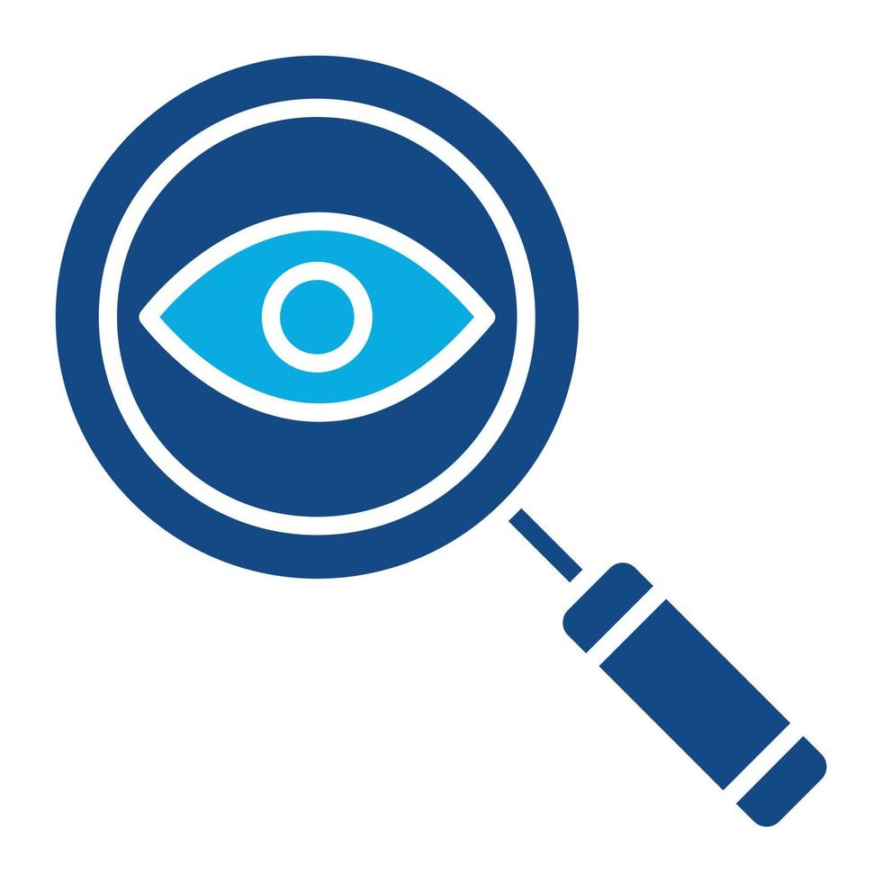 Ophthalmology Glyph Two Color Icon vector