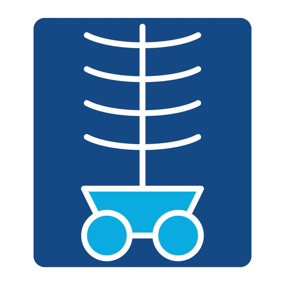 Xray Glyph Two Color Icon vector