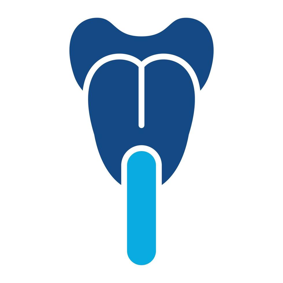 Tongue Depressor Glyph Two Color Icon vector