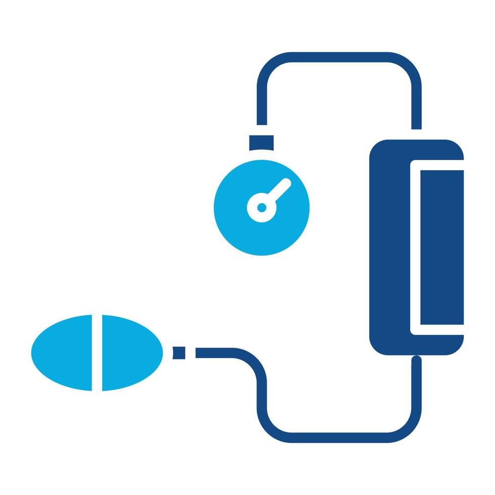 Tensiometer Glyph Two Color Icon vector