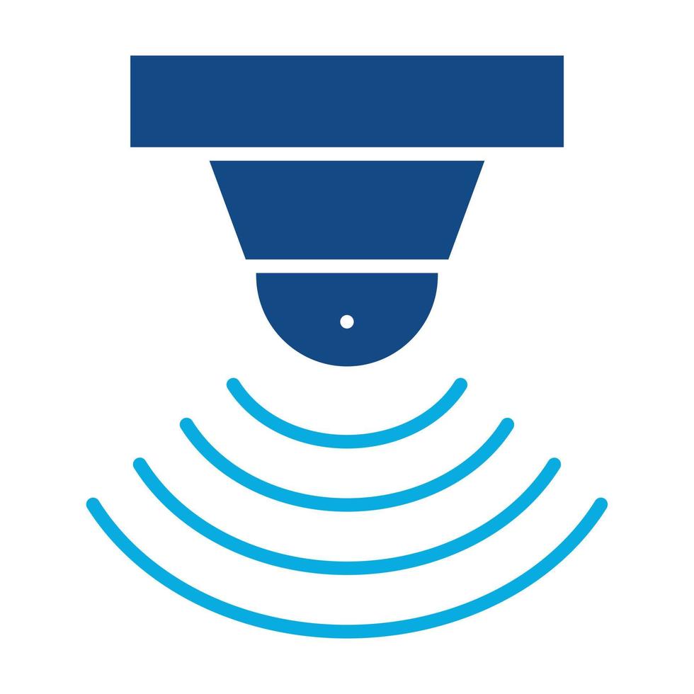Motion Sensor Glyph Two Color Icon vector