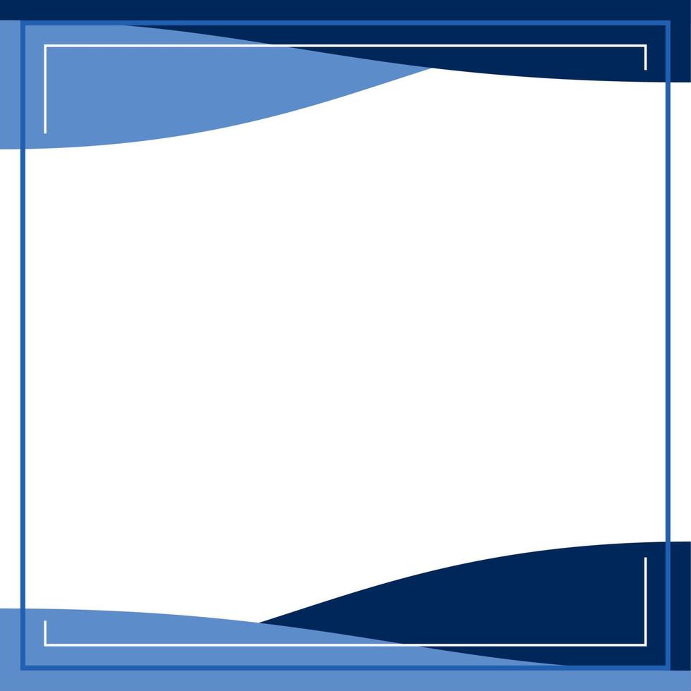 Blue and white wavy background color with stripe line shape. Suitable for social media post and web internet ads. Template layout. Frame, boarder for text, picture, advertisement. Empty space. vector