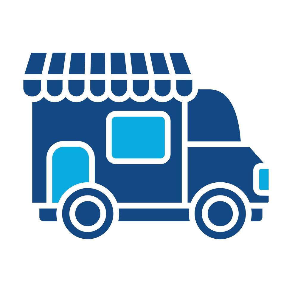 Delivery Shop Glyph Two Color Icon vector