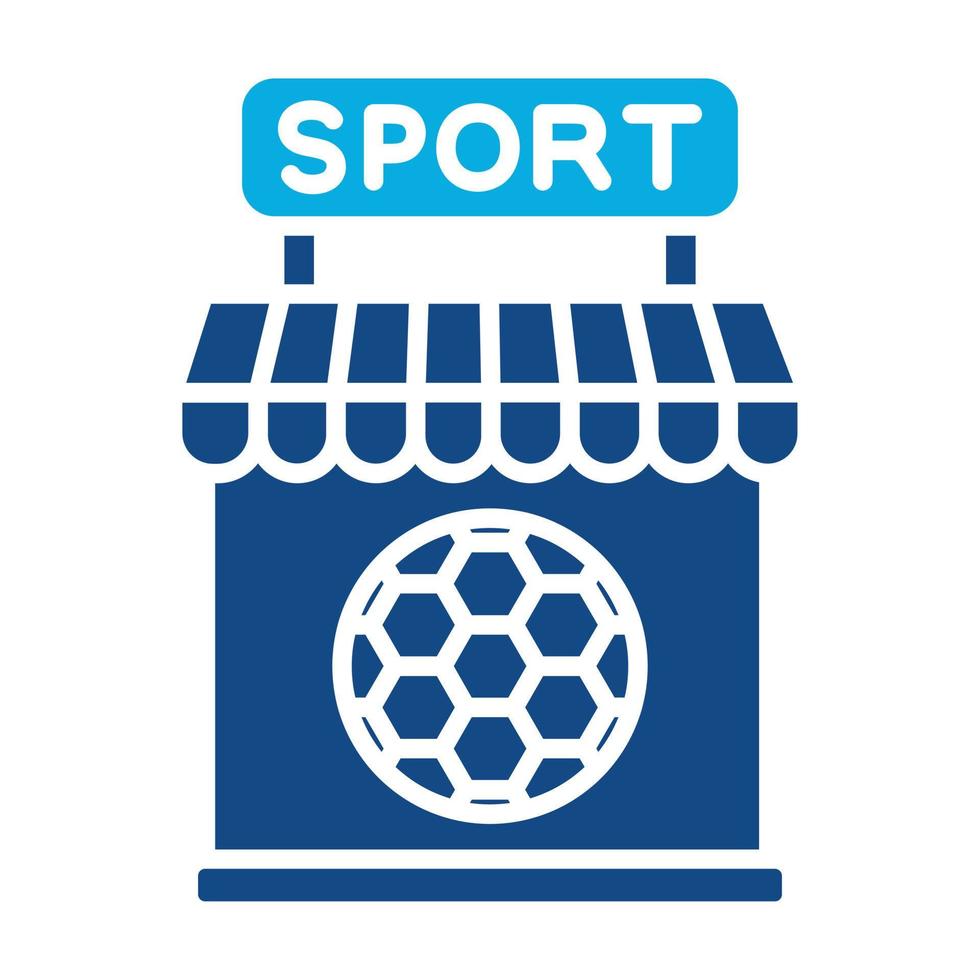 Sports Shop Glyph Two Color Icon vector