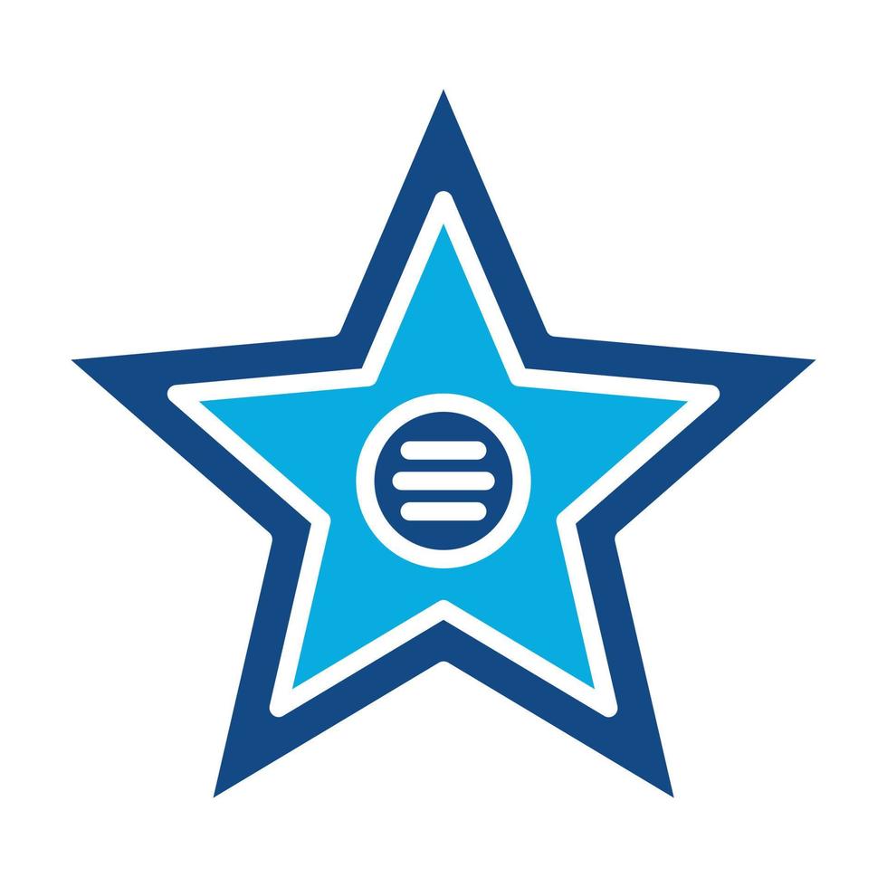 Walk of Fame Glyph Two Color Icon vector