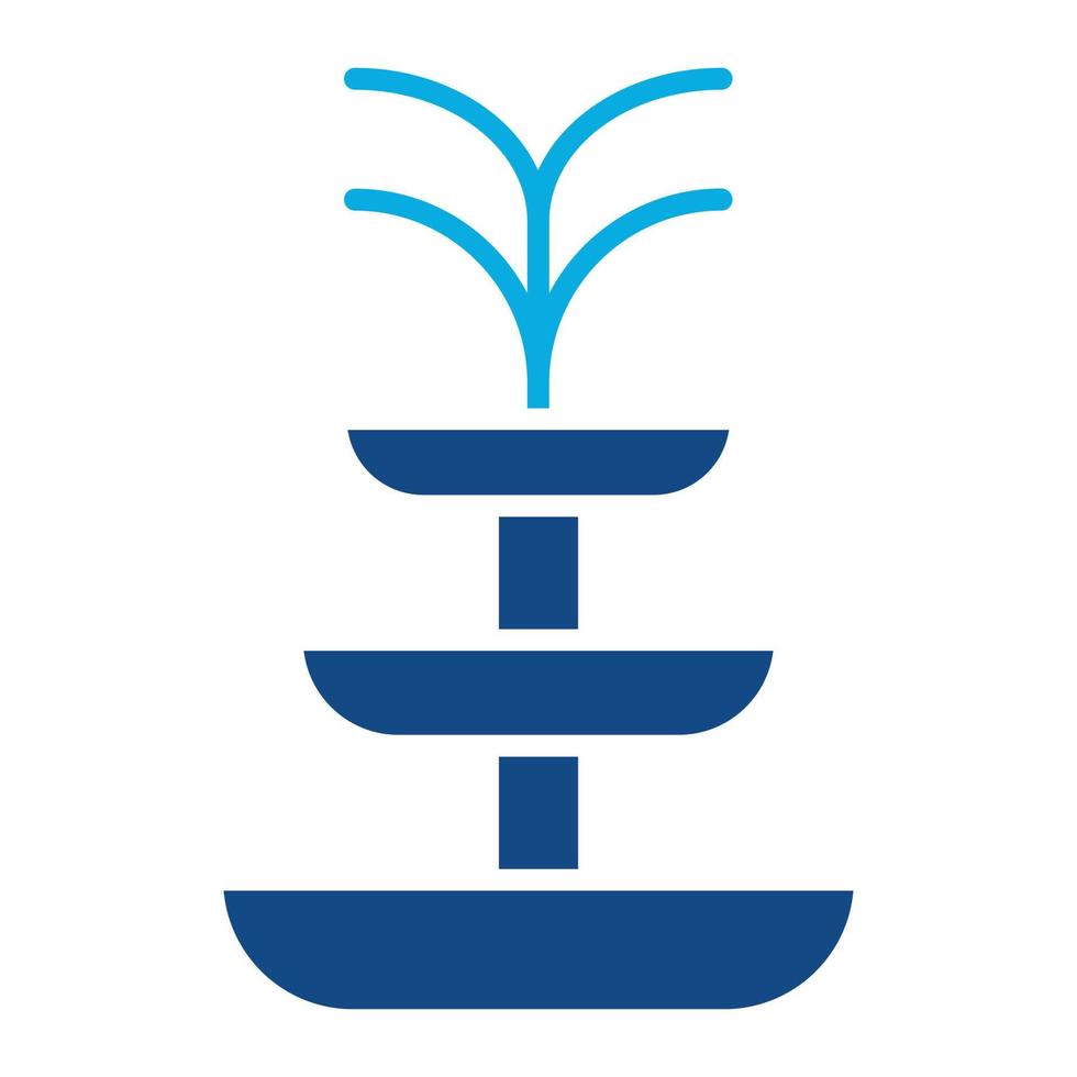 Fountain Glyph Two Color Icon vector