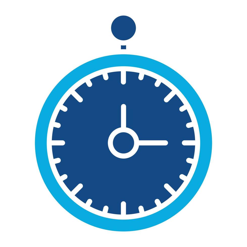 StopWatch Glyph Two Color Icon vector