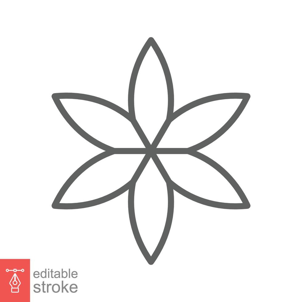 Lotus icon. Simple outline style. Harmony symbol, relax spa flower, petal, leaf, bloom, nature plant concept. Thin line vector illustration isolated on white background. Editable stroke EPS 10.