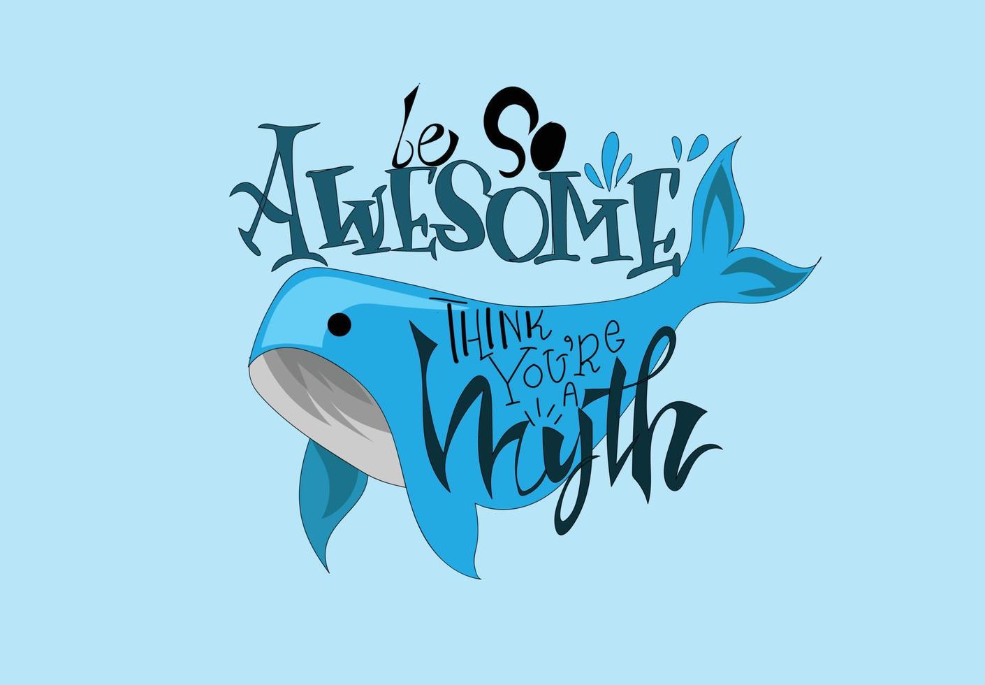 Fish with text for t shirt design vector