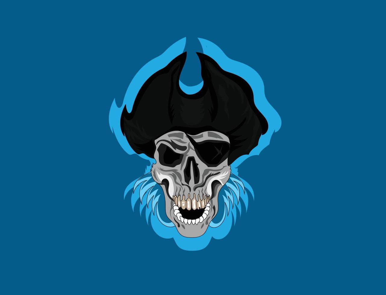 vector skull on white background