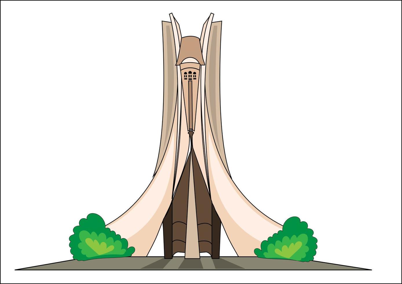 monumento del mártir icono gratis vector