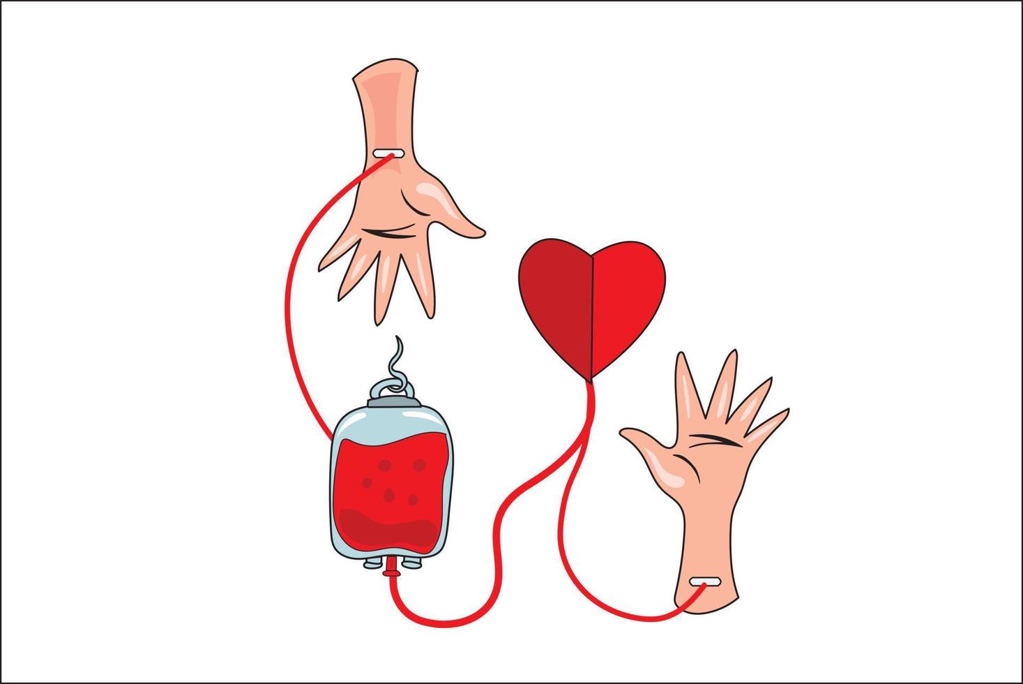 Concept of world blood donor day 14-June vector