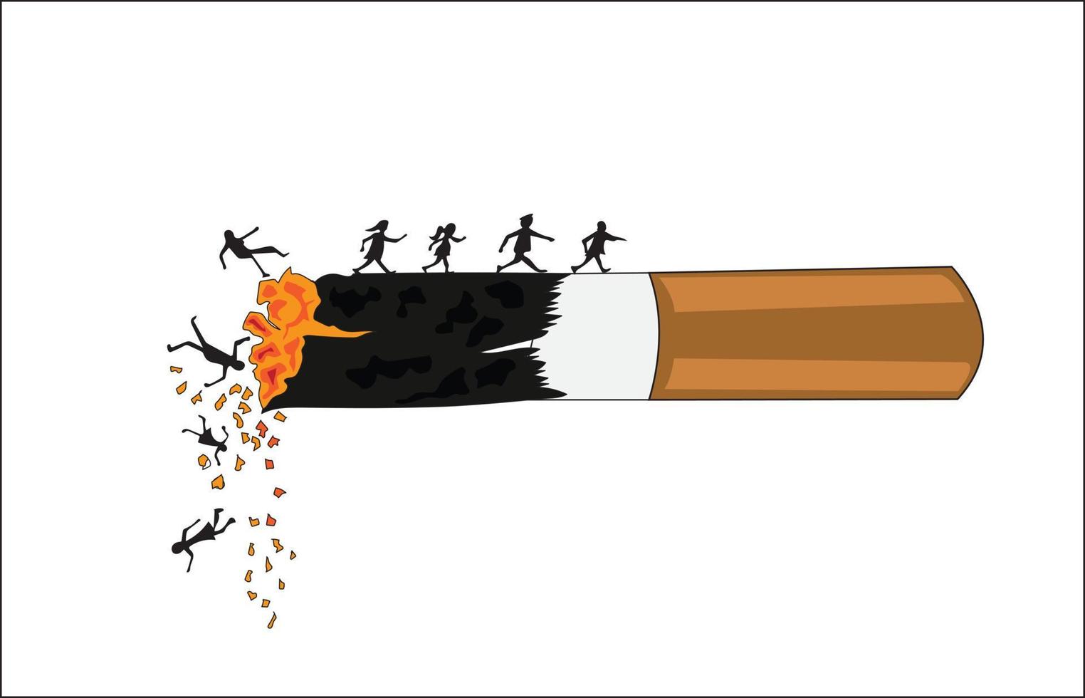 anti-tobacco day poster vector illustration