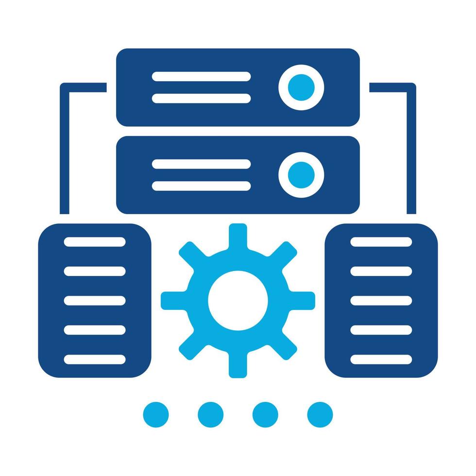 Data Synchronization Glyph Two Color Icon vector