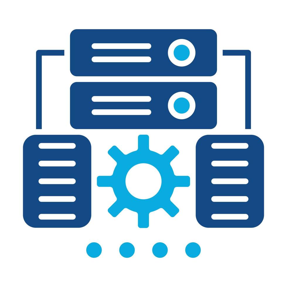 icono de dos colores de glifo de sincronización de datos vector