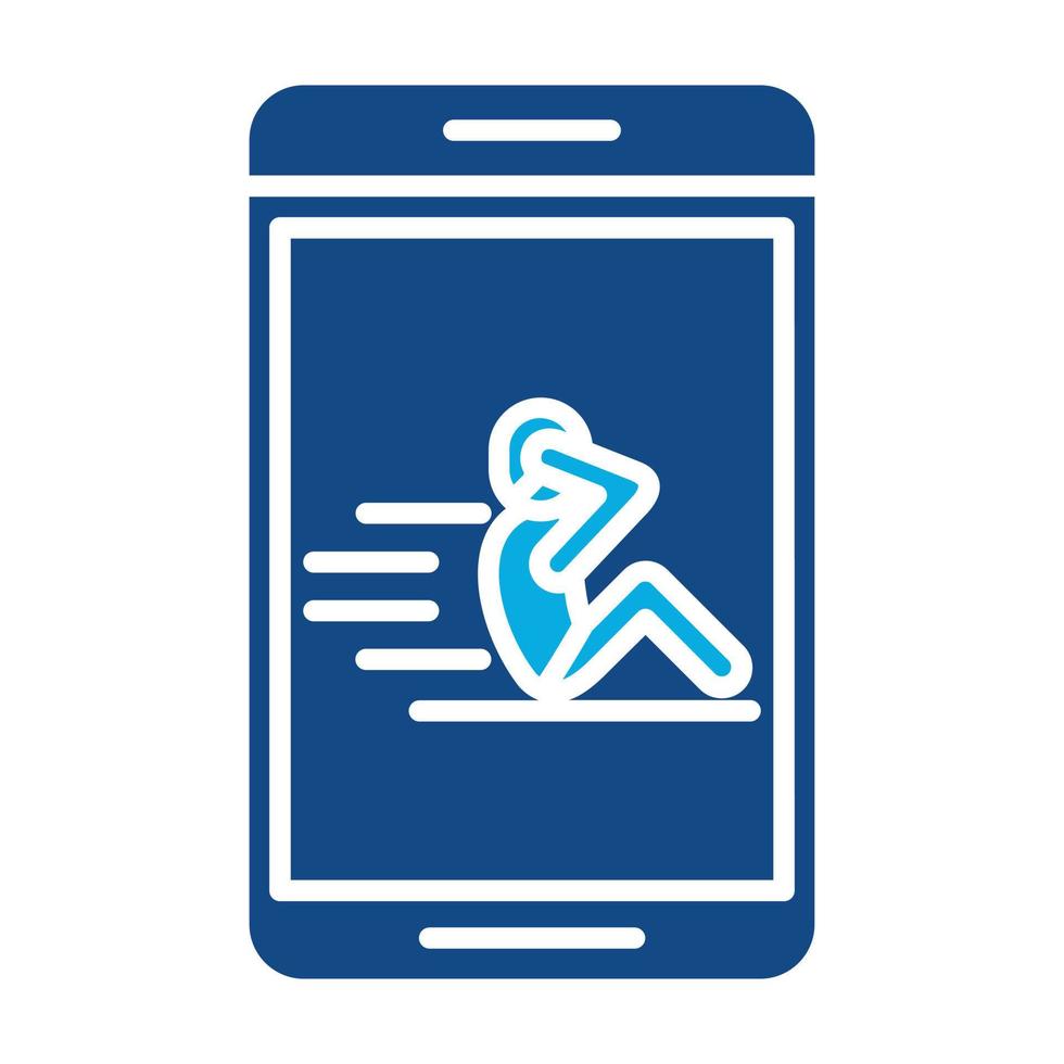 Sit Up Glyph Two Color Icon vector