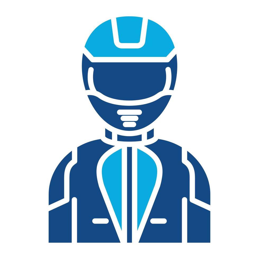 Racer Glyph Two Color Icon vector