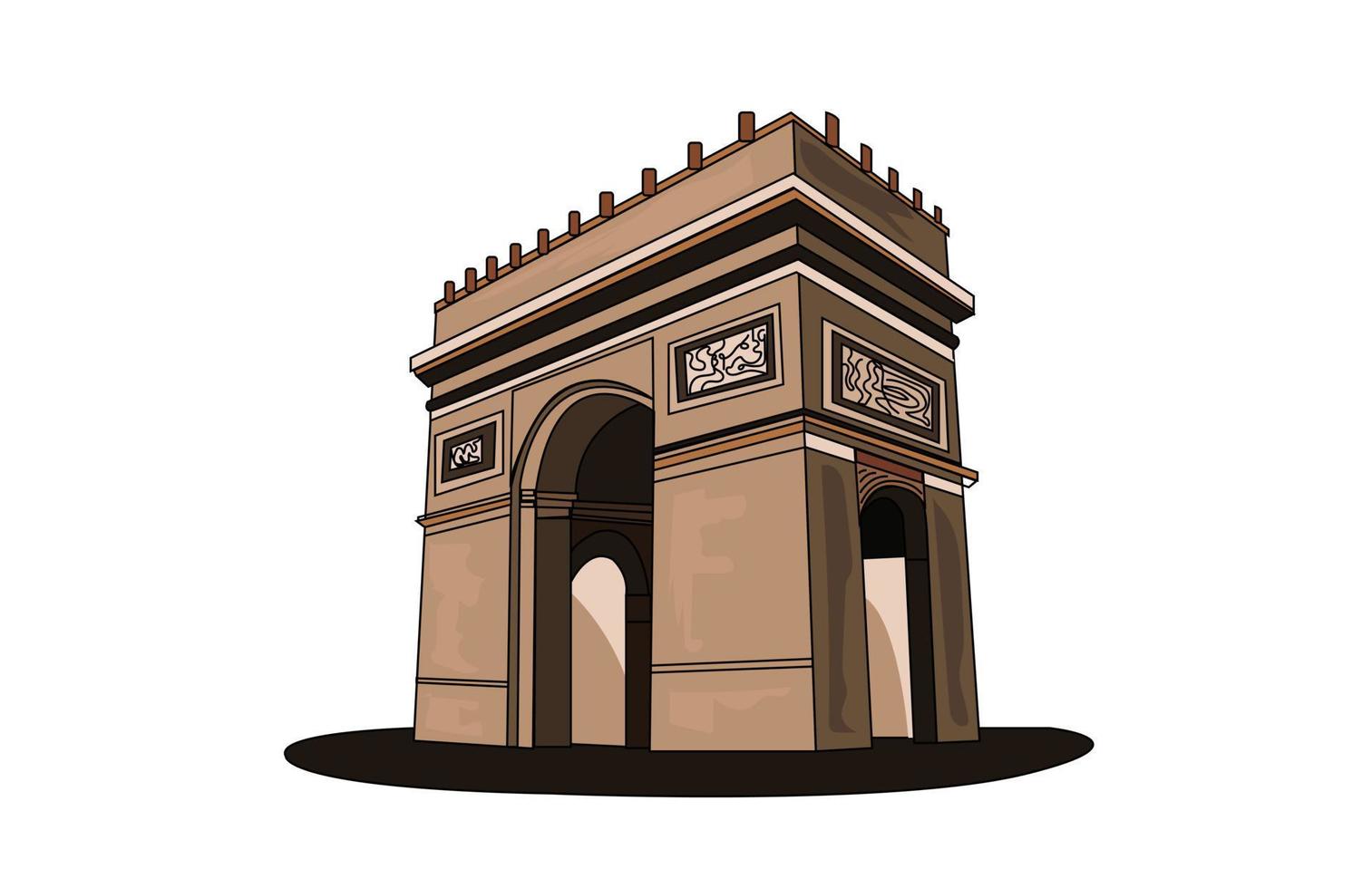 arc de triomphe vector illustration